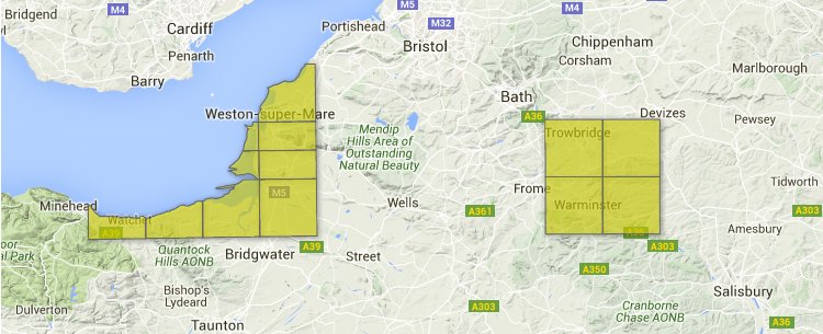 Fracking licence areas in Somerset and Wiltshire